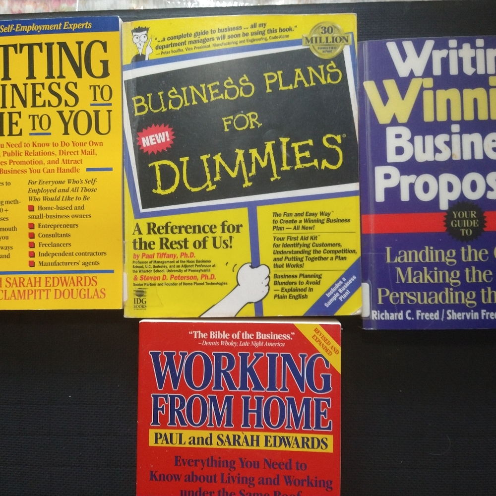 Business Book Collection with Yellow and Blue Covers